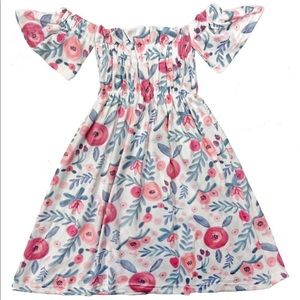 Infant Floral off the shoulder maxi dress